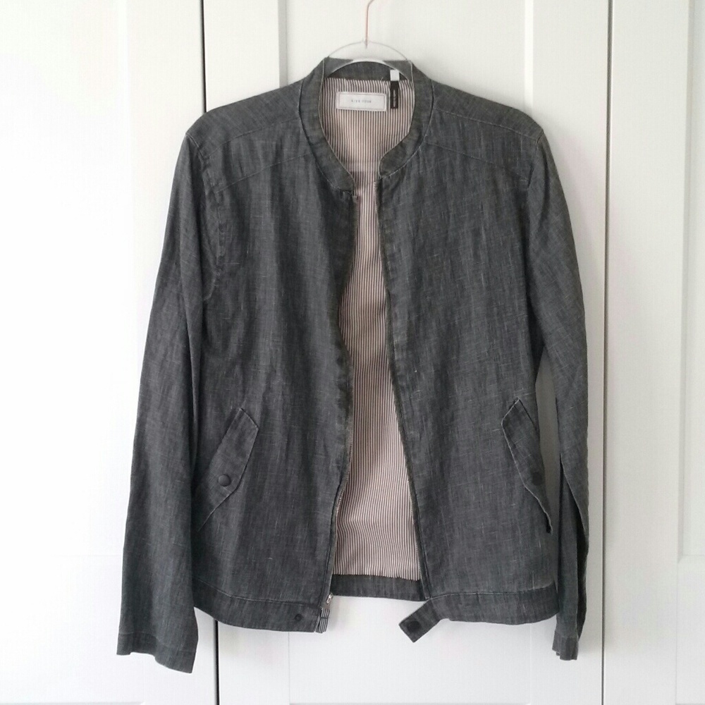 Five Four grey linen jacket